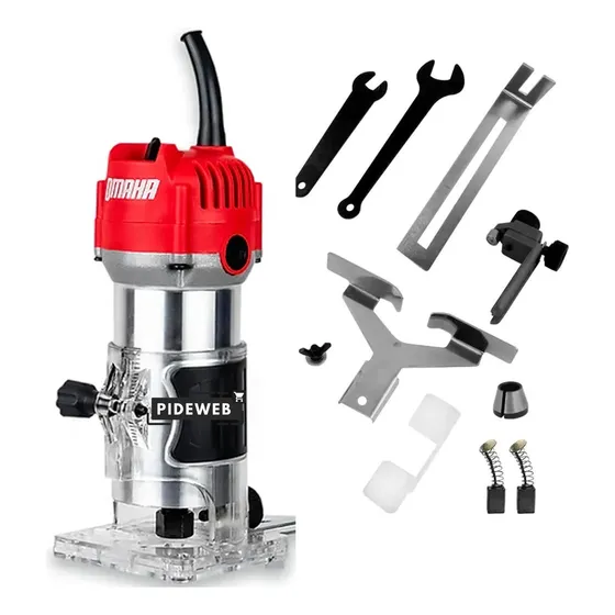 Fresadora Router 530w Rebajadora Tupi Omaha Enc 1/4'' + Guia
