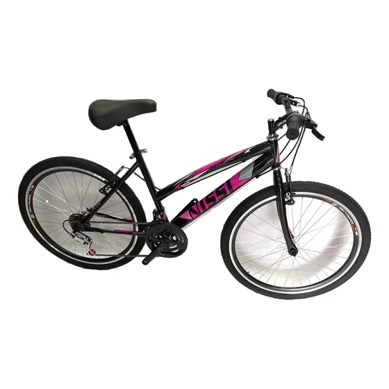 Bicicleta mountain bike Atila MTB R26 color negro/rosa