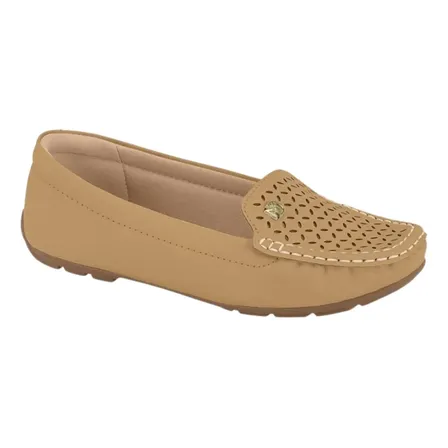 Mocassim Feminino Modare Detalhe Vazado Conforto Casual Tan Liso 34 Br