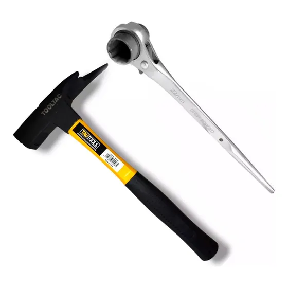 Martillo Andamio 600g + Llave Carraca 19 Y 22mm Andamiero