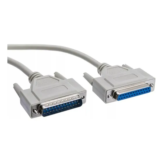 Cable Extencion Beige Serial Db25 Hembra Db25 Macho 3 Metros