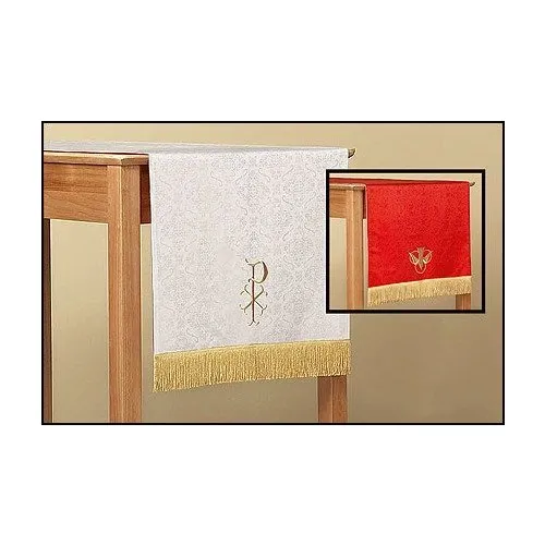 Camino Mesa Reversible Jacquard Rojo Blanco Paloma
