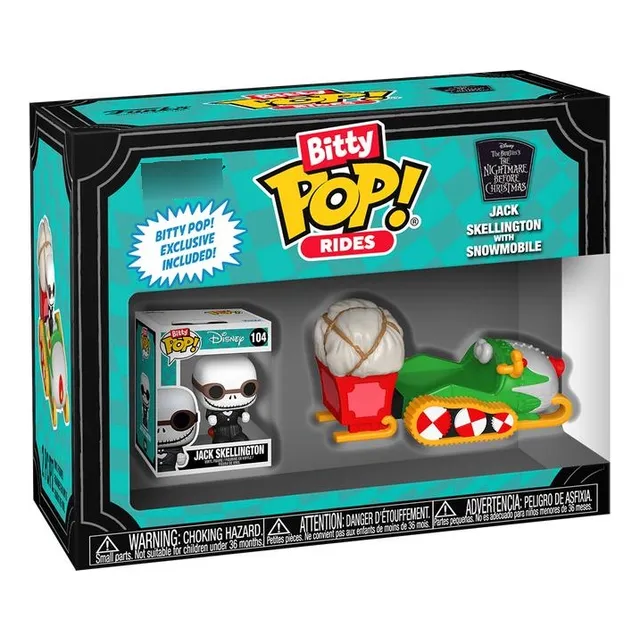 ¡Funko Bitty Pop! Jack Skellington con una moto de nieve