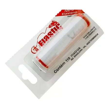 Elástico Elastic 110m para Amarrar Iscas no Anzol Pesca Diversa