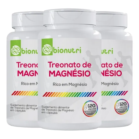 Suplemento alimentar 3un da treonina em cápsulas Formula Avançada Bionutri