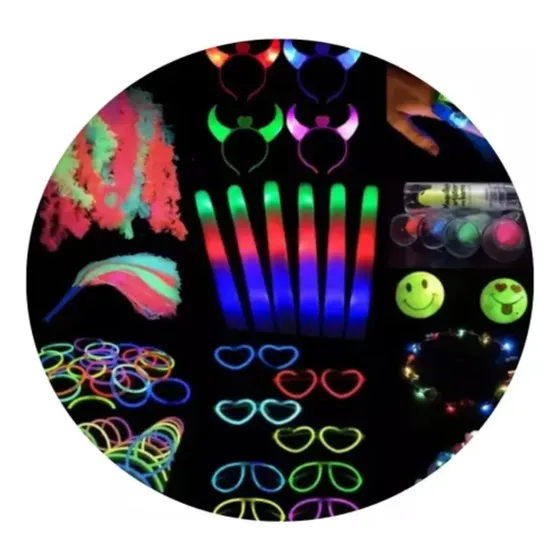 Combo Cotillon Luminoso Para 50 Personas 96 Articulos 