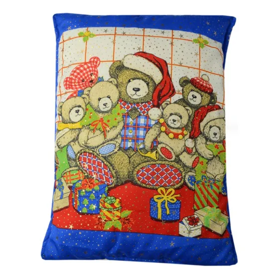 Funda Cojín Forro Almohada De Navidad  Diseño Osos