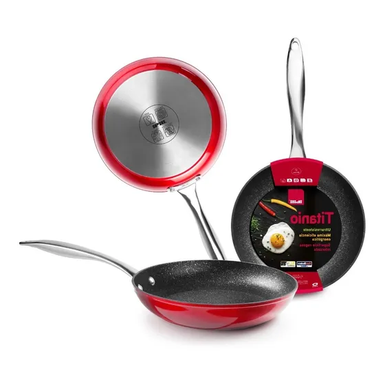 Sarten Libre Pfoa Induccion Aluminio Forjado Red 24 Cm Ibili Color Rojo