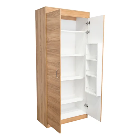 Mueble Alacena Varese 160x70x36 Rta Color Fresno Eu Blanco