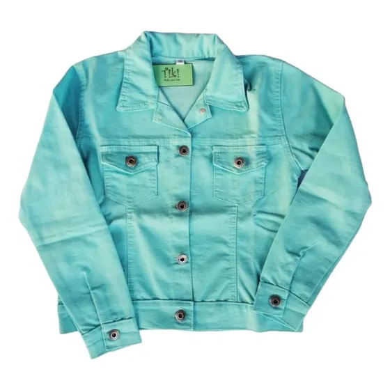 Campera Tiki Jeans Verde Agua Niña Infantil Talles 2 Al 16