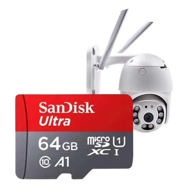 Cartão De Memória 64gb P/ Câmera De Segurança Icsee A9 Wifi