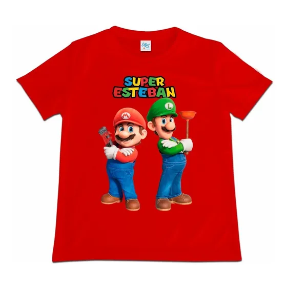 Franela Camisa Para Niño Super Mario Bros Algodon
