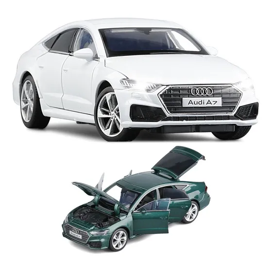 Lzl Audi A7 Limousine Miniatura Metal Carro Com Luzes E Som
