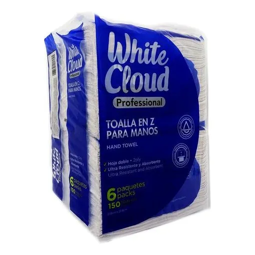Toallas De Papel White Cloud 150 X 6 Paq Para Dispensador