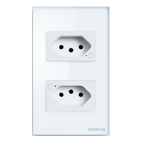 Tomada Dupla Wifi Izy Smart Intelbras Medidor Consumo Alexa
