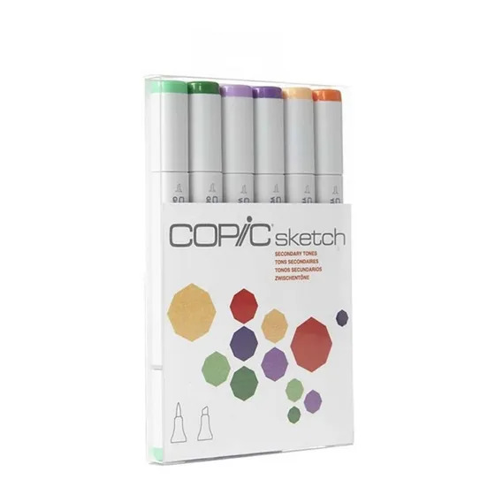 Copic ® Sketch - 6 Marcadores Secondary - Dibuchile