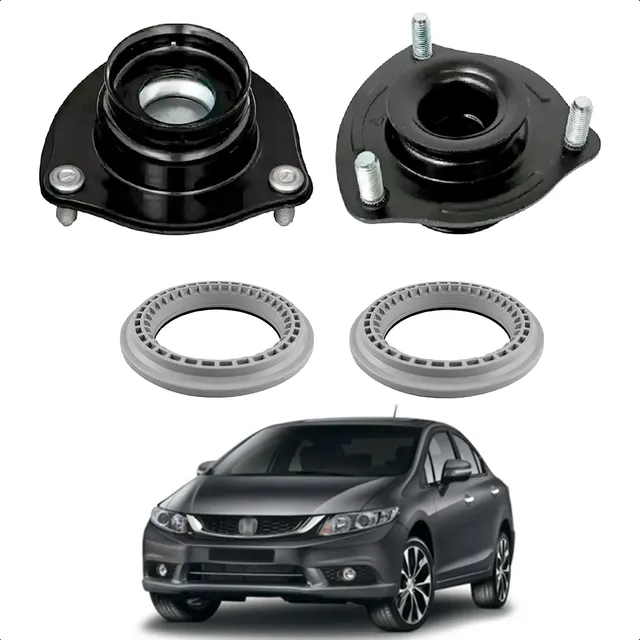 Par Kit Coxim Rolamento Amortecedor Dianteiro Civic G9