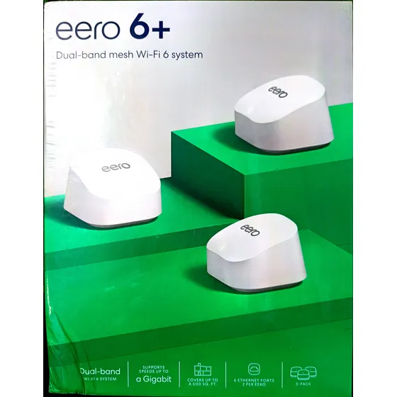 Sistema Mesh Router Eero 6+ Ax3000 Wi-fi 6 Gigabit Dual Band