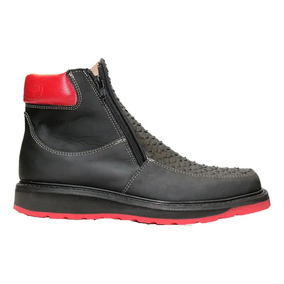 Botines Hombre Modelo Macho Doble Cierre Vibora Phiton Buck