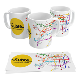Taza Subte De La Ciudad De Buenos Aires Argentina Mapa Linea Taza Subte De La Ciudad De Buenos Aires Argentina Mapa Linea