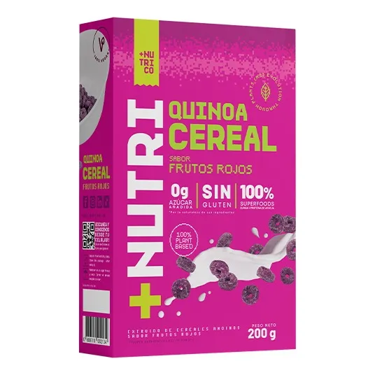 Cereal De Quinua Sin Azúcar Frutos Rojos 200g Nutri Co