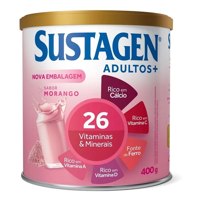 Complemento Alimentar Adultos Morango 400g Sustagen