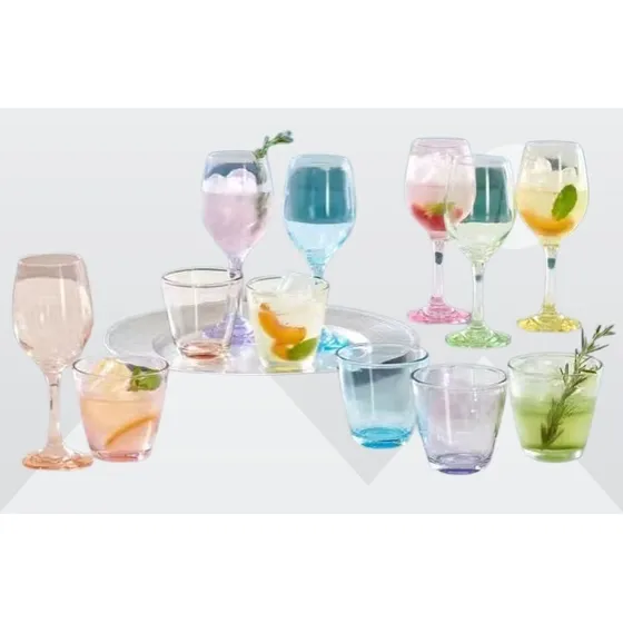 Copas Y Vasos Arcoiris Multicolor