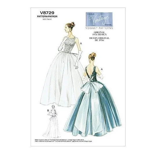 Patron Clasico Modelo Vogue Misse Diseño Original Vestido