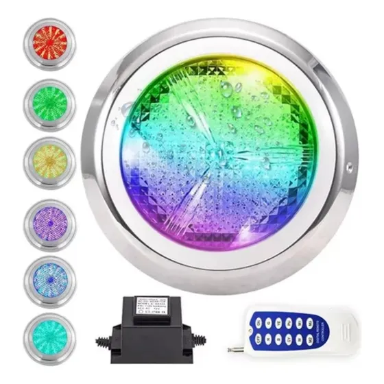 Luz Led Alberca Lampara Para Alberca 24w Rgb + Transformador