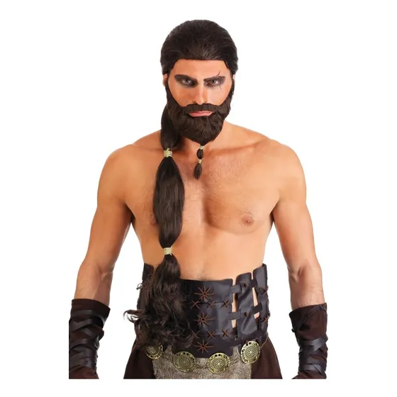Peluca Barba Khal Drogo Game Of Thrones Adultos Envio Gratis