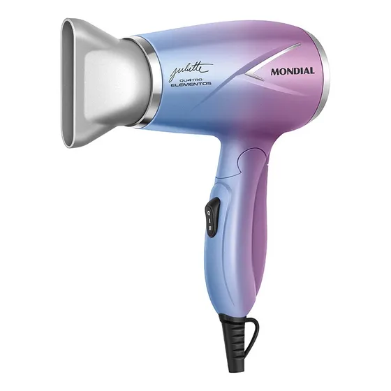 Secador De Cabelo By Juliette Mondial 1200w Sct-ju-03 Cor Azul/Rosa 127/220V