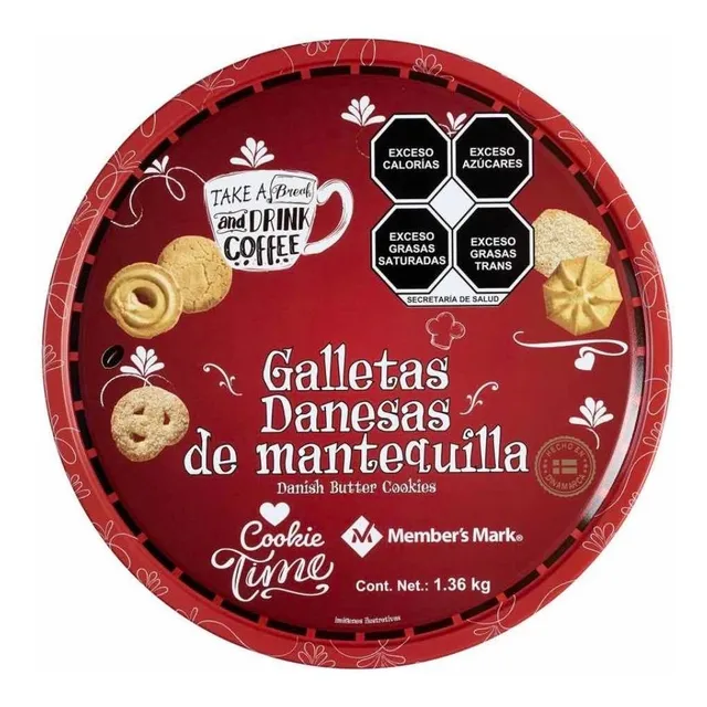 Galletas Danesas De Mantequilla Lata De 1.36kg