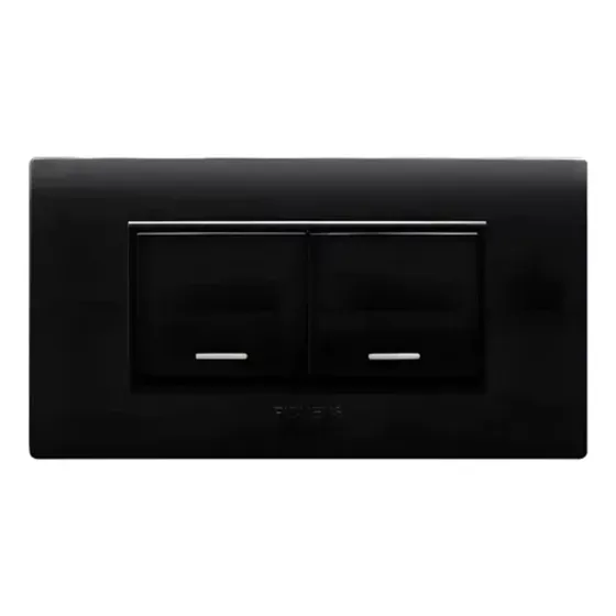 Interruptor Doble Negro Ng-118k-02 Pickens