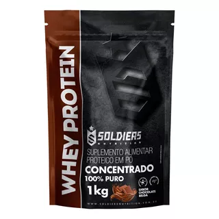 Whey Protein Concentrado 1kg Chocolate Belga Soldiers Nutrition Whey Protein Concentrado 1kg Chocolate Belga Soldiers Nutrition