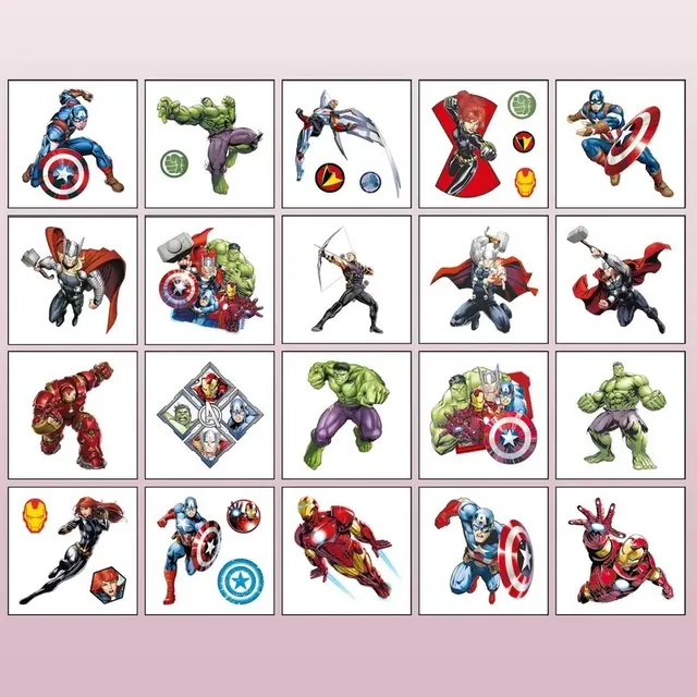 Tatuajes Temporales  Marvel Superhéroes 40 Unidades