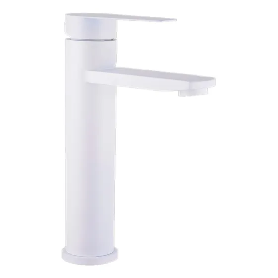 Monomando Lavabo U Ovalin Baño Acero 304 Alto Blanco Polar Acabado Mate