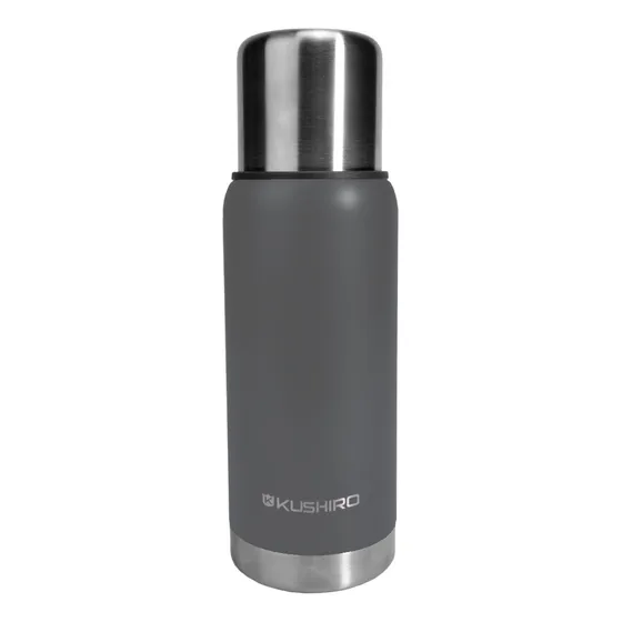 Termo Kushiro 750 Ml Acero Doble Capa 24hs 3/4 Litro Color Color Gris