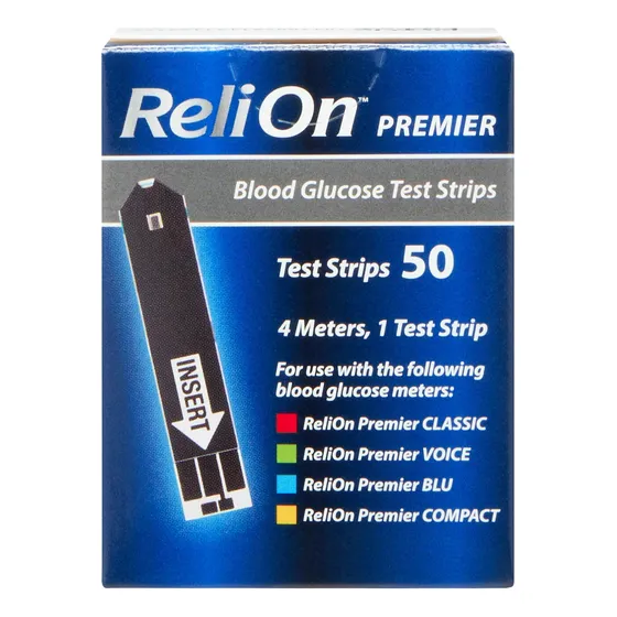 Tiras Glucometro Relion Premier Classic 50 Unidades