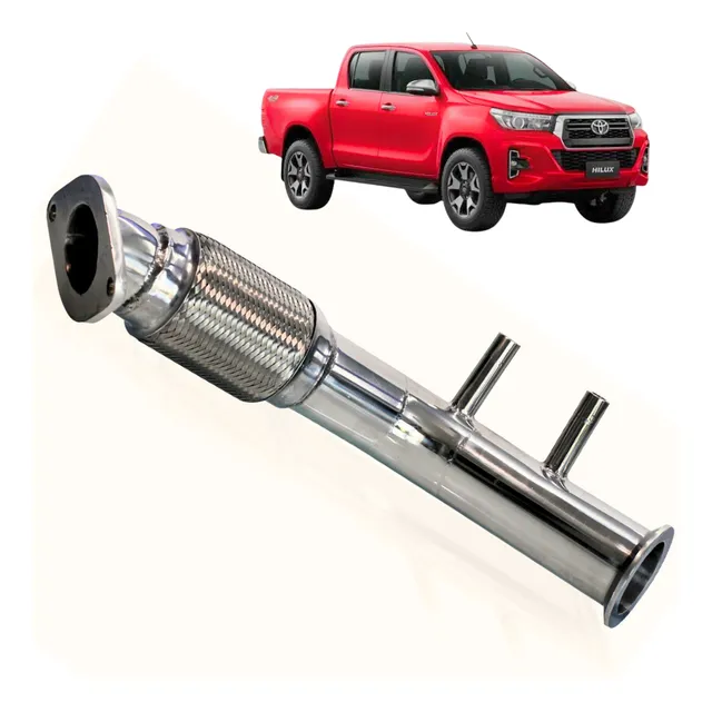 Downpipe Inox 304 Toyota Hilux Sw4 2.8 Diesel 2016 À 2021