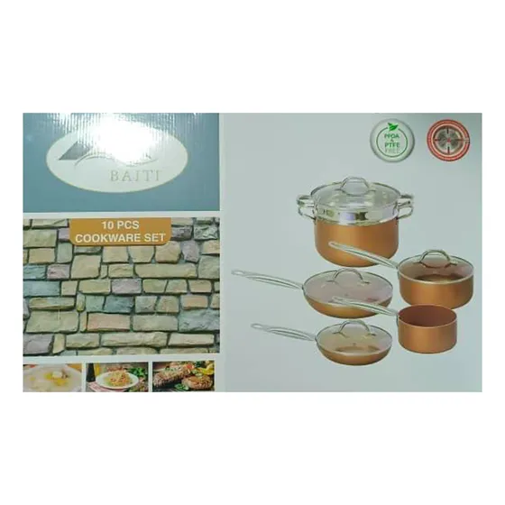 Juego De Ollas Cocina Ceramica Antiadherente Profesional X10