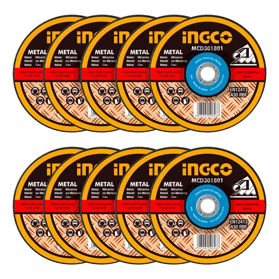 Disco Corte Metal 7' Amoladora Cortadora Esmeril X10 Unidade