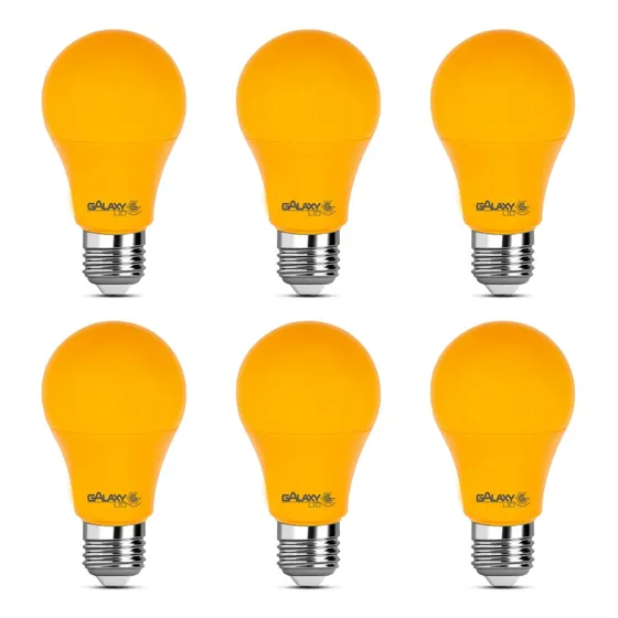 Kit 6x Lâmpada Bulbo Anti Inseto A60 9w 1000k E27 Bivolt