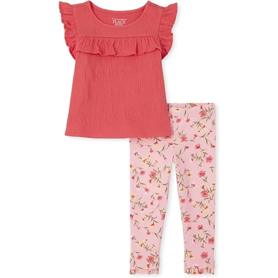 Conjunto Blusa Y Leggings Coral  Childrens Place Talla 5