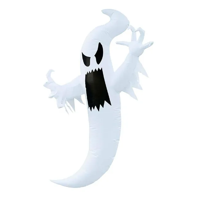 Decoración Colgante De Fantasma Inflable Goosh Con Luces Led Color Blanco