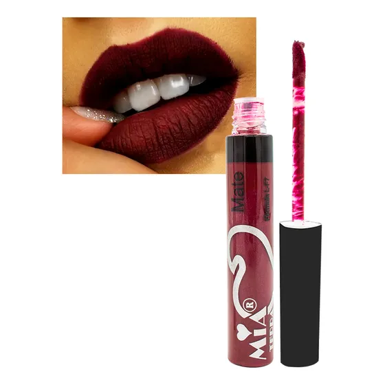 Labial Ultra Pigmentado Mate Larga Duración Color Rojo Quema