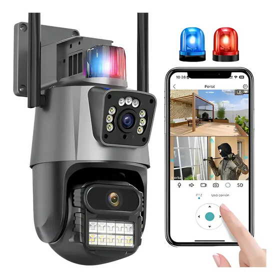 Câmera Segurança Ip Wifi P11 Lente Dupla 8mp App Icsee
