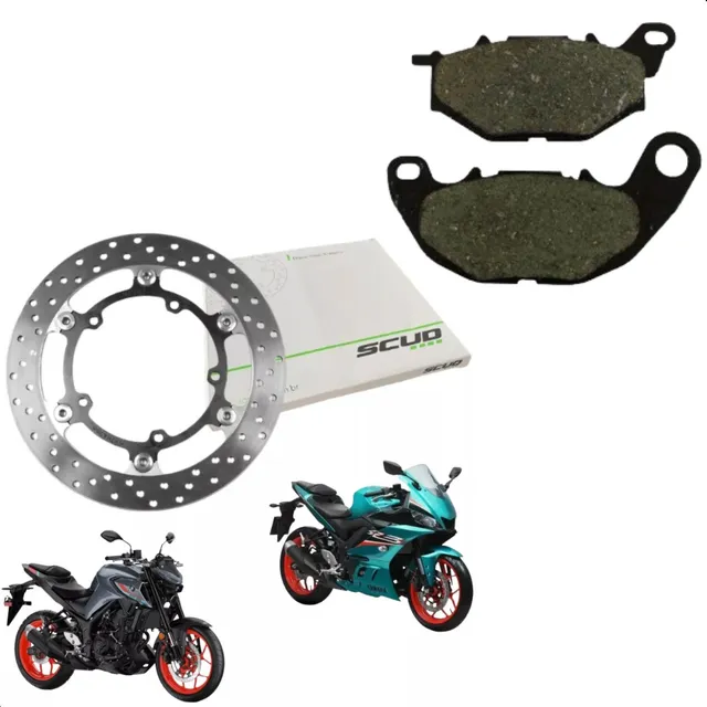 Disco + Pastilha Freio Dianteira Yamaha R 3 2016 A 2022