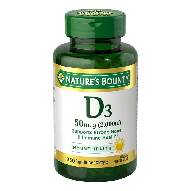 Nature's Bounty Vitamina D3 2000ui 350 Cápsulas Softgel