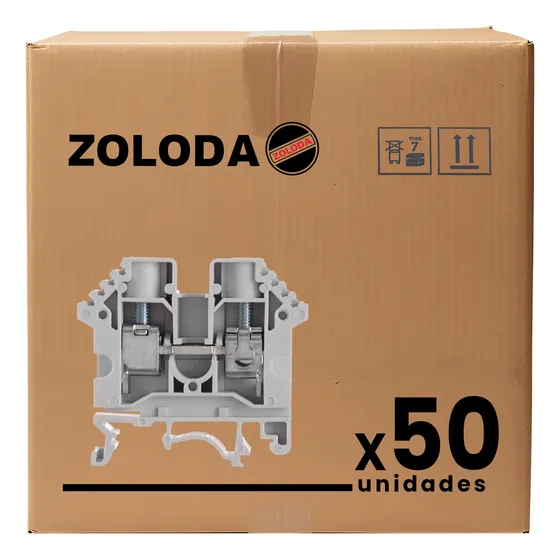 Pack Borne Bpn Gris Para Cable 2.5mm 24a 800v X50 U Zoloda
