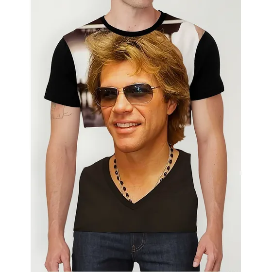 Camisa Camiseta Banda Rock And Roll Álbum Bon Jovi 18
